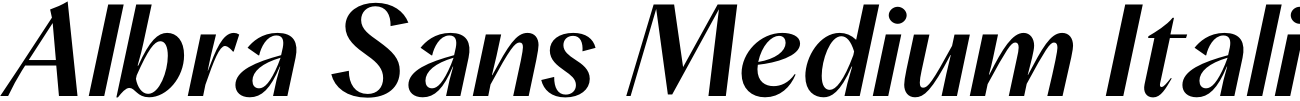 Albra Sans Medium Italic